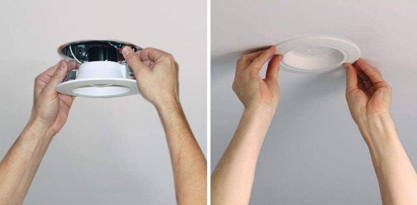 Các bước lắp đèn downlight âm trần thạch cao