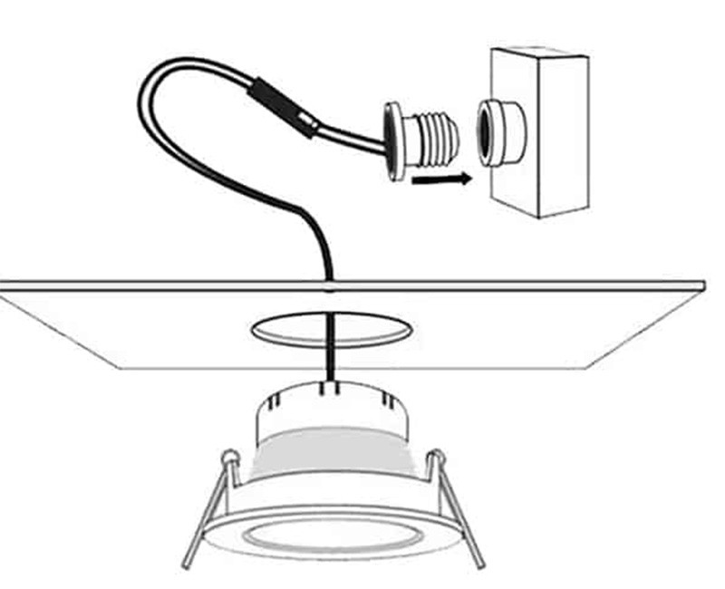 Các bước lắp đèn LED âm trần 3 màu