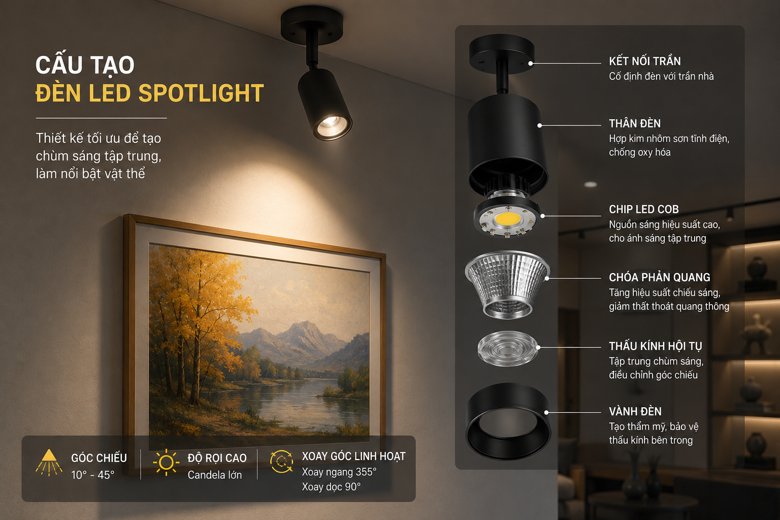 Cấu tạo Đèn Spotlight
