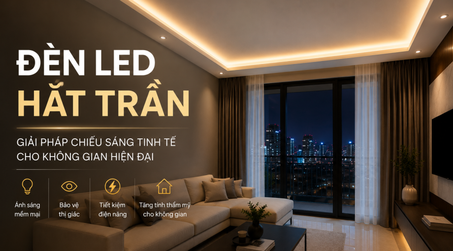 Đèn Hắt Trần Là Gì? Cấu Tạo, Phân Loại, Cách Chọn & Thi Công Đúng Kỹ Thuật