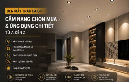 Đèn mắt trâu là gì? Cấu tạo, ưu điểm, phân loại và cách chọn đúng cho từng không gian